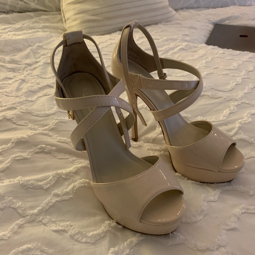 Nude Aldo Strappy Heels